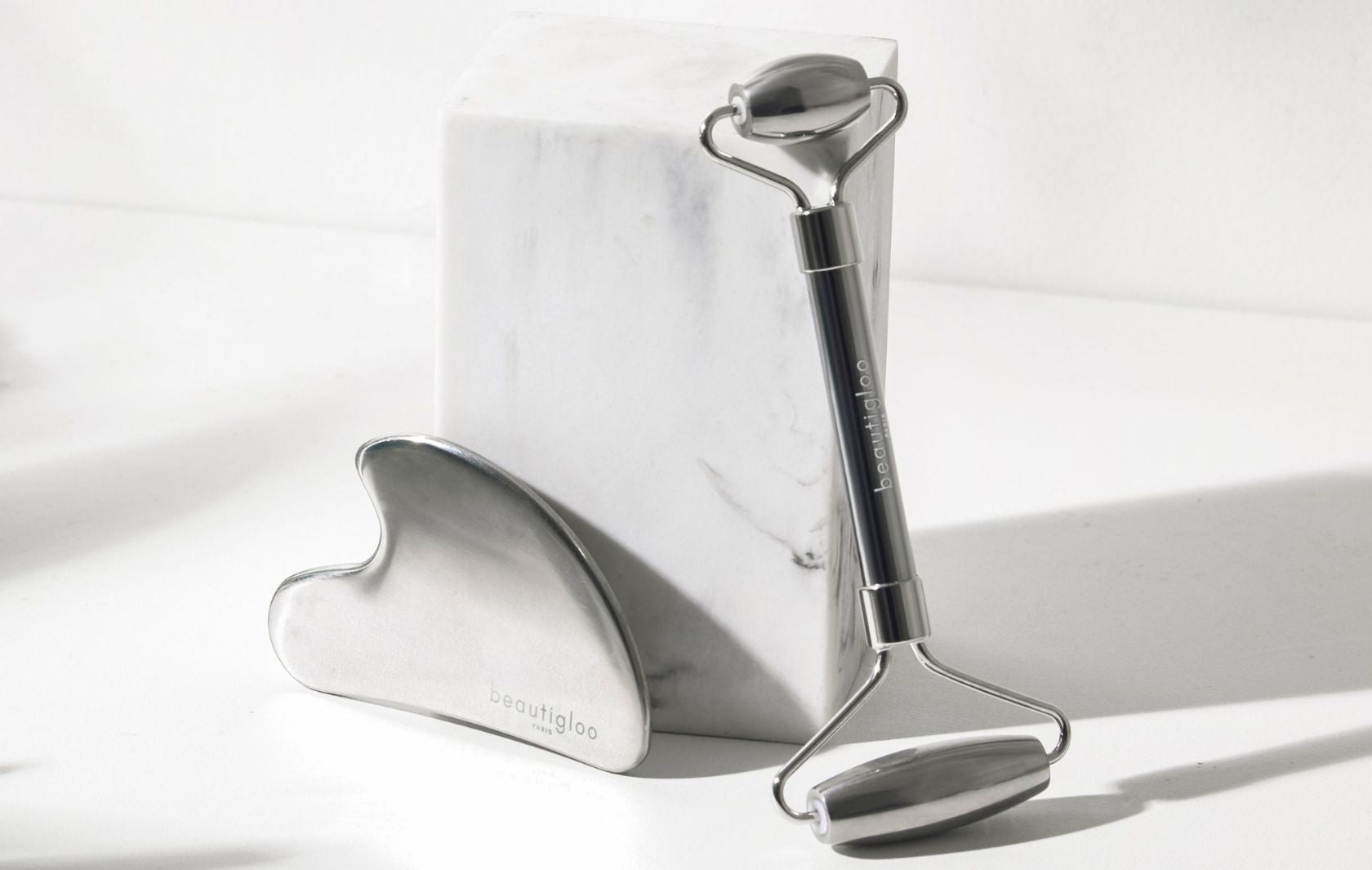Roller et Gua Sha Acier Inoxydable_Beautigloo