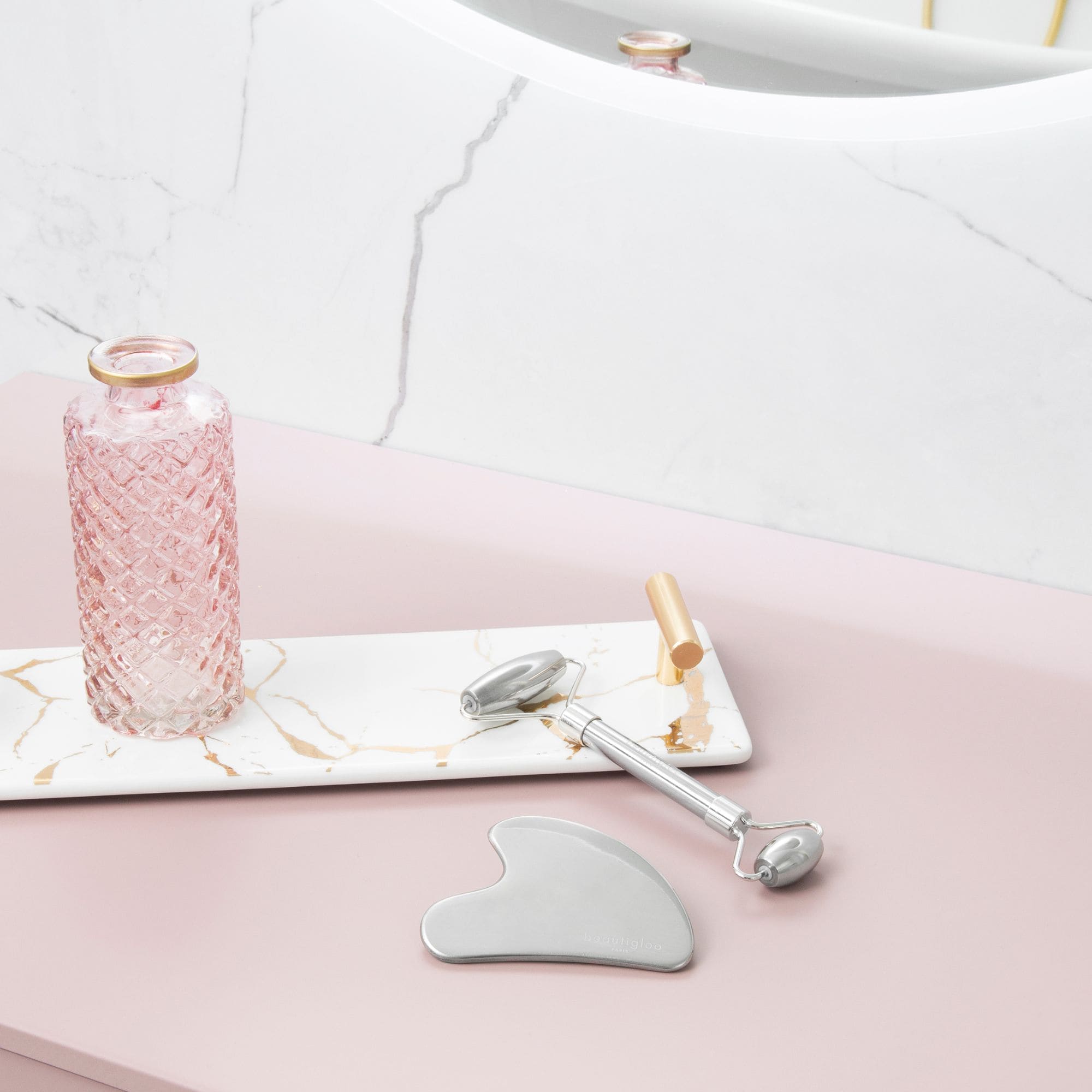 PACK DUO : Coffret Beauté Réfrigéré et Duo Roller et Gua Sha - Beautigloo