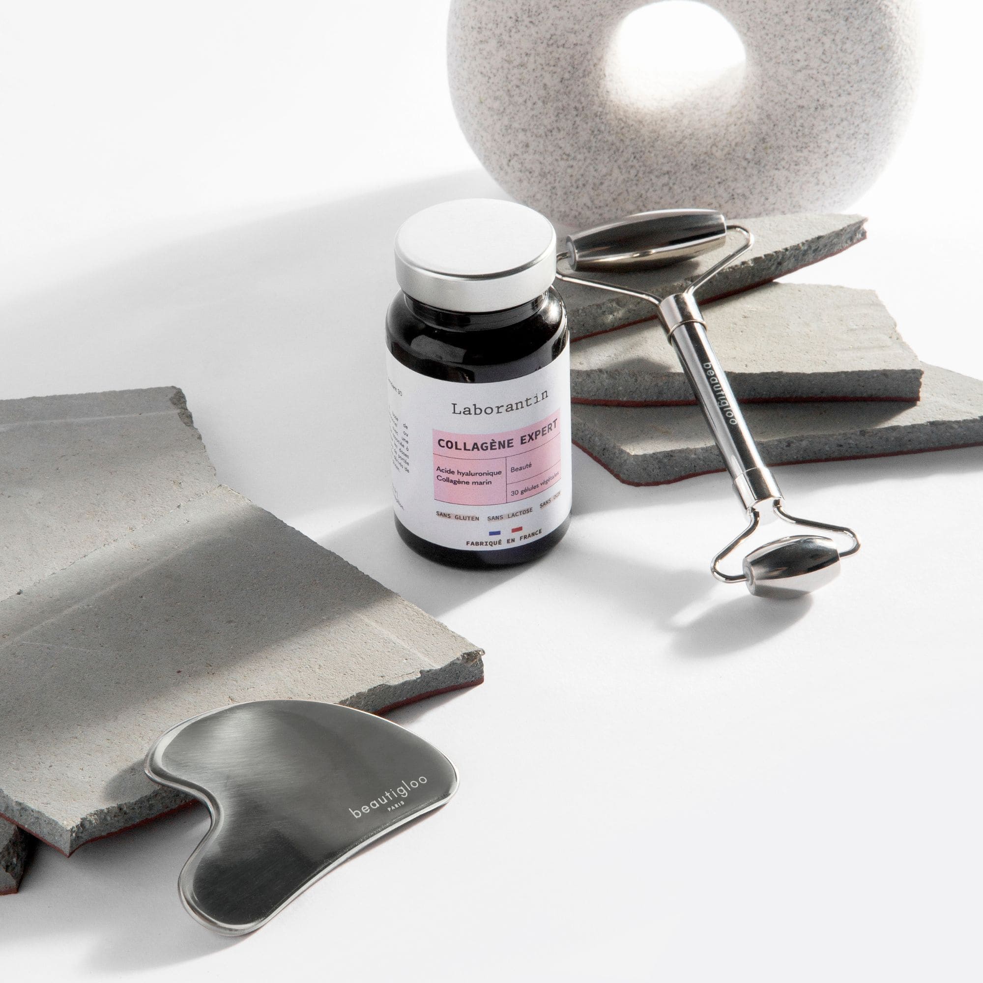 PACK GLOW : Duo Roller et Gua Sha et Collagène Expert - Beautigloo